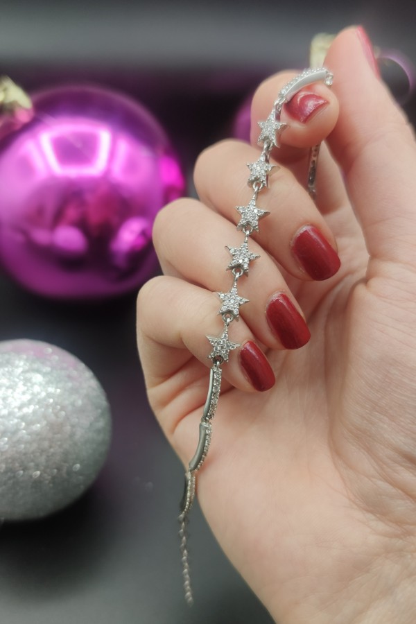 Yıldız motif gümüş bileklik Yıldız motif gümüş bileklik