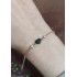Onix taşlı kalp motif gümüş mini bileklik 