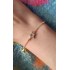 İçi boş yıldız motif gümüş mini bileklik 