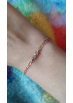 Sonsuzluk motif gümüş mini bileklik 