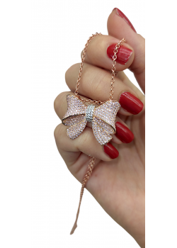 Fiyonk motif gümüş kolye 