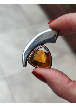 Bastnasite taşlı tasarım gümüş kolye ucu 