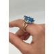 Mavi lab topaz taşlı damla motif gümüş yüzük Mavi lab topaz taşlı damla motif gümüş yüzük