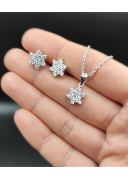 Yıldız motif ikili gümüş set