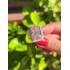 Topaz ve Mozanite taşlı gümüş yüzük 