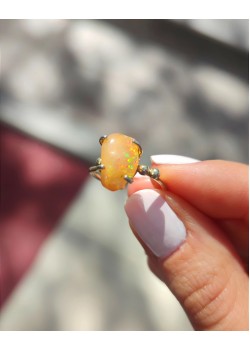 Opal taşlı gümüş yüzük 