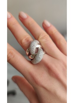 Sarmal motif gümüş yüzük