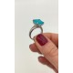 Lab paraiba turmalin taşlı gümüş yüzük Lab paraiba turmalin taşlı gümüş yüzük