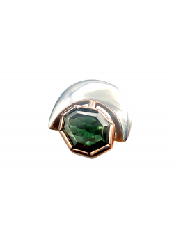 Peridot taşlı gümüş tasarım yüzük