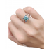 1.4 carat Mozanite taşlı gümüş yüzük