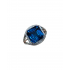 Mozanite ve Topaz taşlı gümüş yüzük