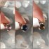 Doğal taşlı mini motif gümüş uç serisi