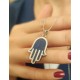 Fatıma ana motif lapis taşlı gümüş kolye Fatıma ana motif lapis taşlı gümüş kolye