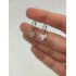 Çınar ağacı yaprağı motif mini gümüş küpe