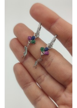 Özgür kız motif gümüş küpe