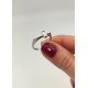 Asimetrik tek baget taşlı gümüş yüzük Asimetrik tek baget taşlı gümüş yüzük