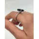 Safir taşlı dikdörtgen motif gümüş yüzük Safir taşlı dikdörtgen motif gümüş yüzük