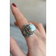 Larimar taşlı büyük boy gümüş yüzük Larimar taşlı büyük boy gümüş yüzük