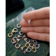 Tragus Bölgesi İçin Kelebek Motif Çelik Halka Küpe (adet)-BEYAZ
