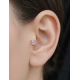 Tragus Bölgesi İçin Kelebek Motif Çelik Halka Küpe (adet)-ROSE