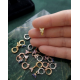 Tragus Bölgesi İçin Kelebek Motif Çelik Halka Küpe (adet)-SARI