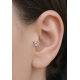 Tragus Bölgesi İçin Kelebek Motif Çelik Halka Küpe (adet)-SARI