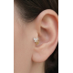 Tragus Bölgesi İçin Kelebek Motif Çelik Halka Küpe (adet)-SARI