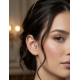 Tragus Bölgesi İçin Kelebek Motif Çelik Halka Küpe (adet)-SARI