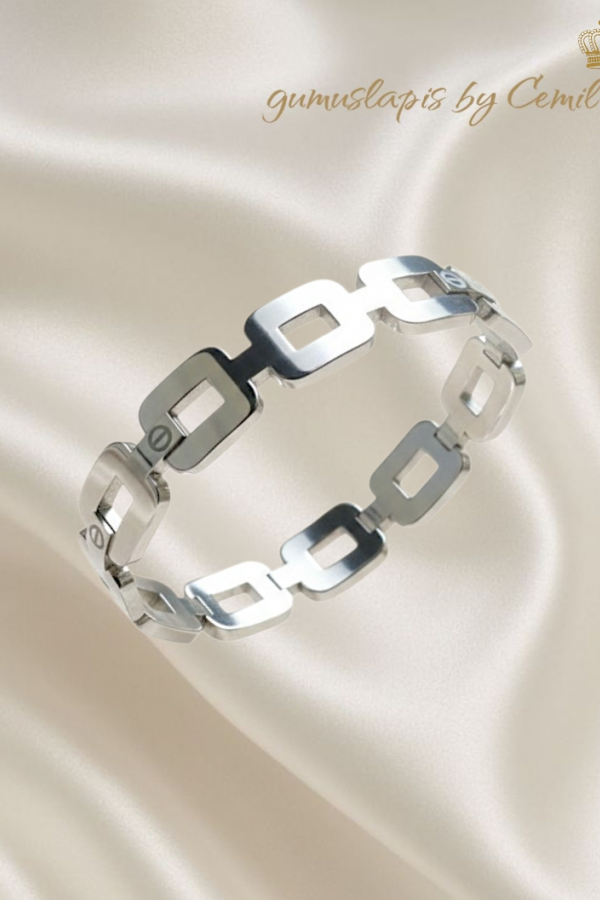 316 L Cerrahi Çelik Kalın Bilezik 