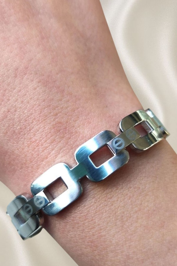 316 L Cerrahi Çelik Kalın Bilezik 