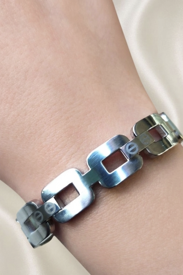 316 L Cerrahi Çelik Kalın Bilezik 