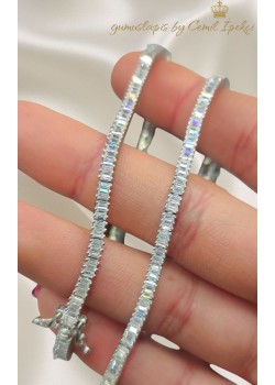 Baget Taşlı Tamtur Gümüş Bileklik