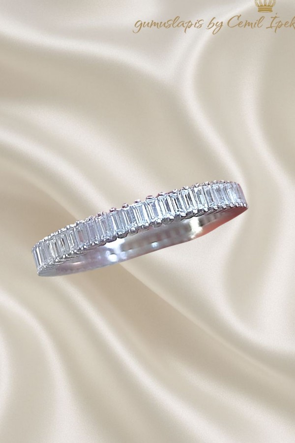 Baget Taşlı Tamtur Gümüş Yüzük