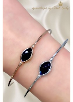 Safir Taşlı Gümüş Bilezik Serisi 