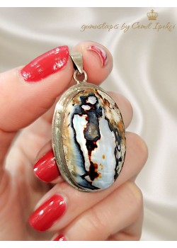 Kaplumbağa Kabuğu Gümüş Kolye Ucu 