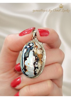 Kaplumbağa Kabuğu Gümüş Kolye Ucu 