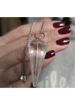 Kristal Kuvars Taşlı Gümüş Başlı Pandül