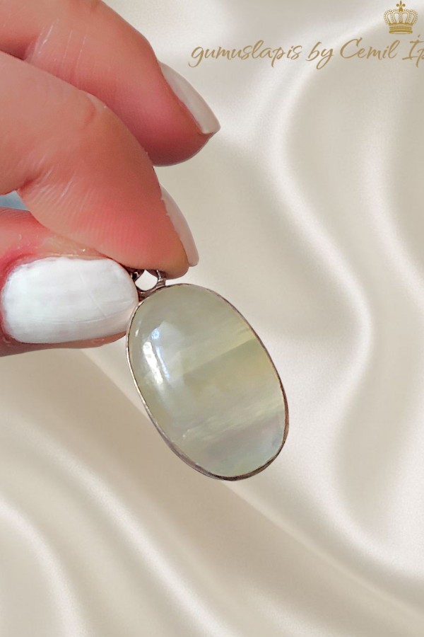 Florit Taşlı Gümüş Kolye Ucu