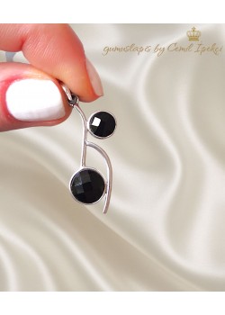 Onix Taşlı Gümüş Mini Kolye Ucu