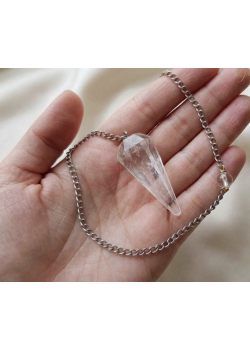 Kristal Kuvars Taşlı Gümüş Başlı Pandül