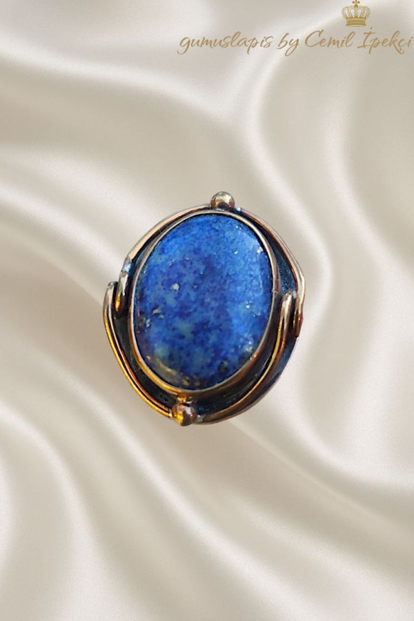 Lapis Taşlı Gümüş Yüzük 