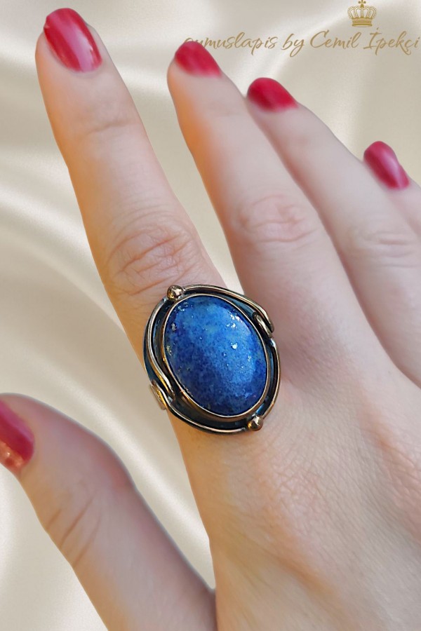 Lapis Taşlı Gümüş Yüzük 