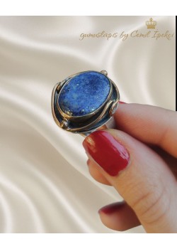 Lapis Taşlı Gümüş Yüzük 