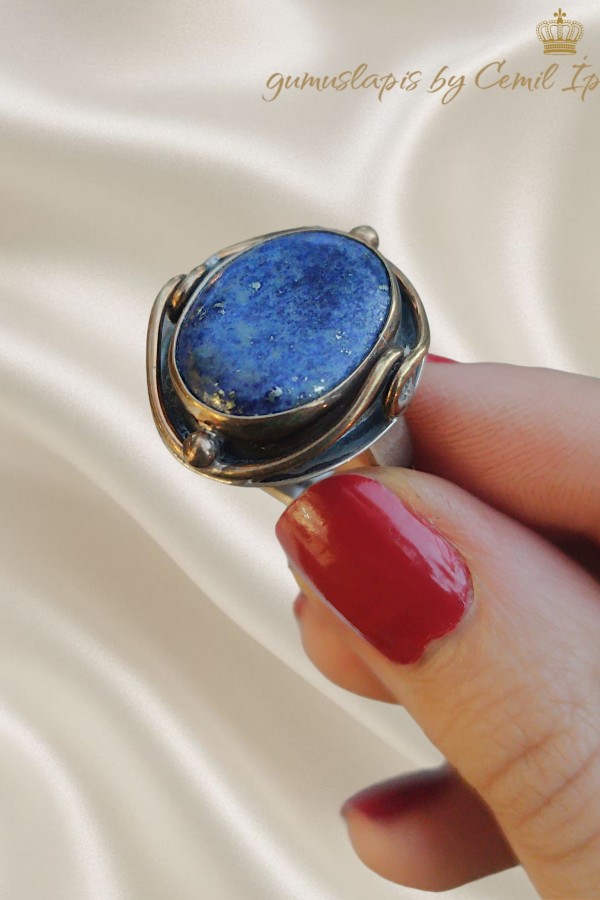 Lapis Taşlı Gümüş Yüzük 