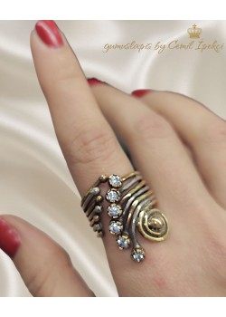 Zirkon Taşlı Gümüş Yüzük 