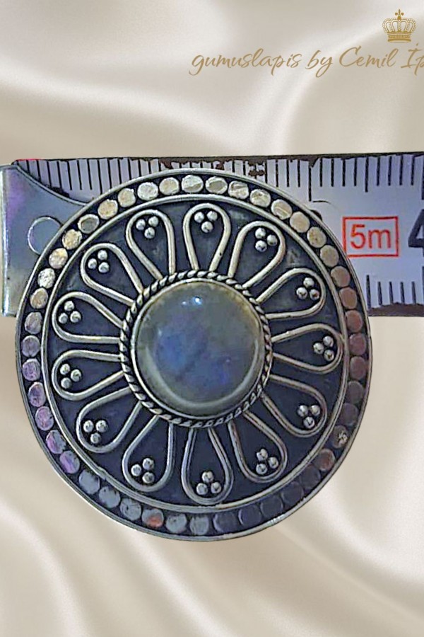 Labradorit Taşlı Gümüş Yüzük