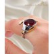 Lal Taşlı Gümüş Yüzük 