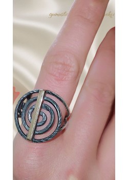 Sonsuzluk motif taşsız gümüş yüzük