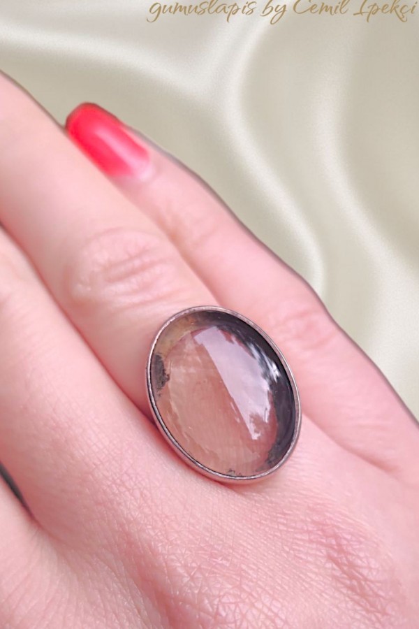 Dumanlı Kuvars Gümüş Yüzük