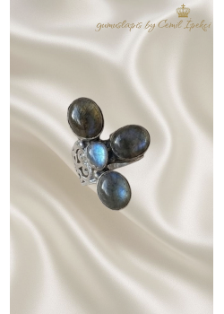 Akik, Ametist ve Labradorit Taşlı Gümüş Yüzük Serisi 